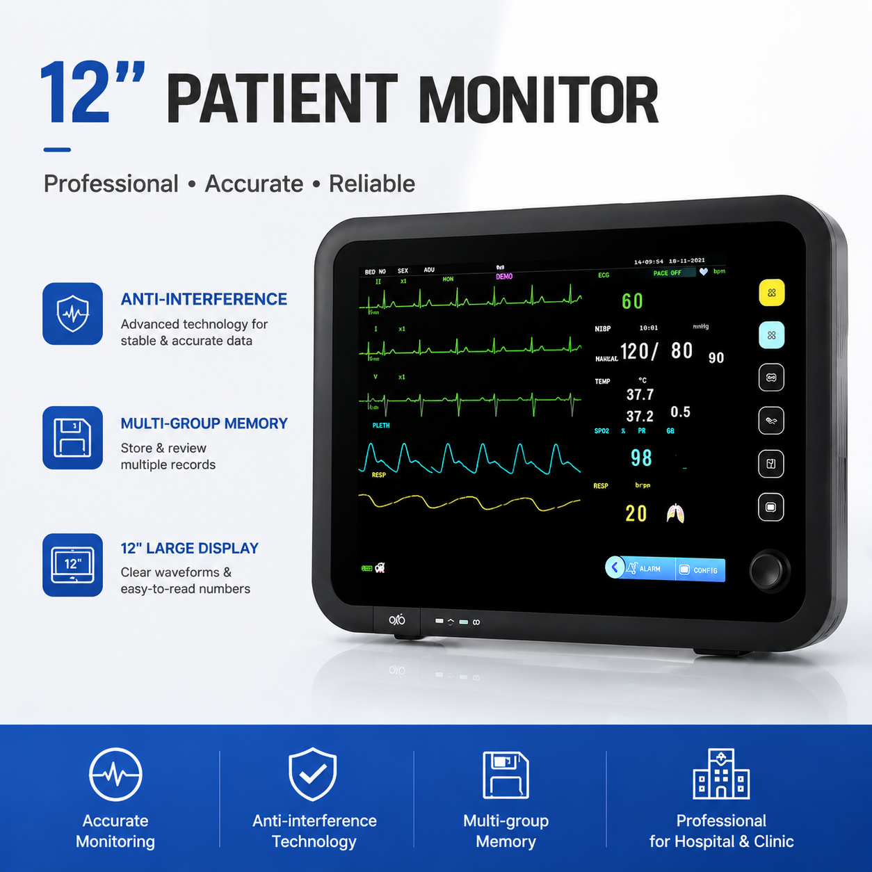 Patient Monitoring 8000C Vital Signs Monitor Vital Signs Monitoring for Ambulatory Care