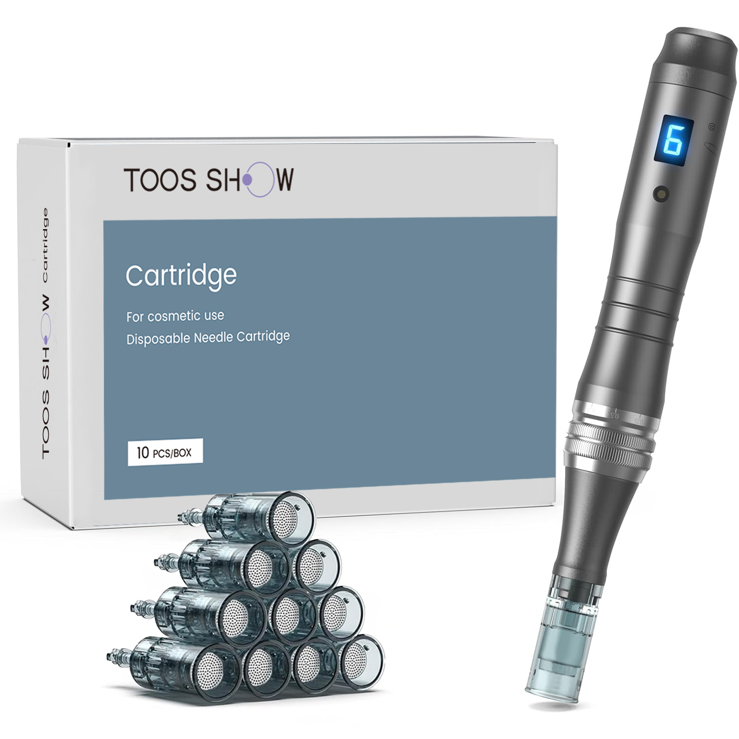 M8 Microneedling Pen Derma Micro Needle Pen 6 Speed with 10 Cartridges Kit