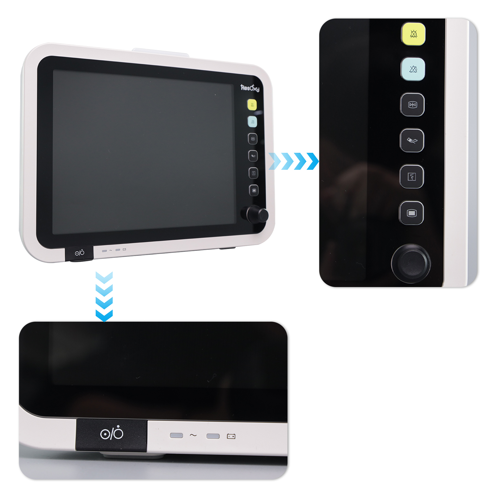  12.1" Patient Vital Signs Monitor ECG/NIBP/TEMP/RESP/SPO2/PR ICU Bedside