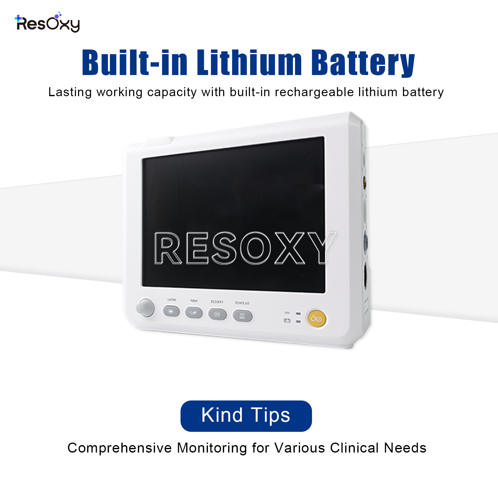 8" Handheld Portable Patient Monitor Vital Signs ECG TEMP Multi-parameter