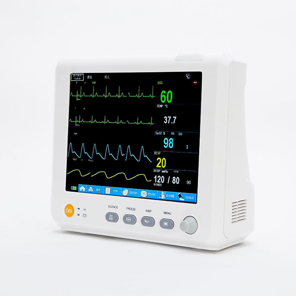 8" Handheld Portable Patient Monitor Vital Signs ECG TEMP Multi-parameter