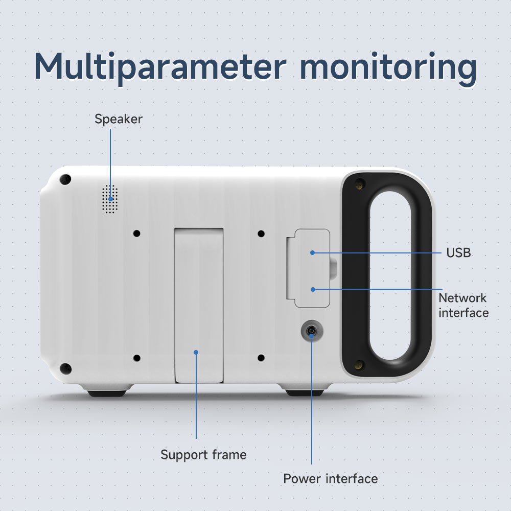 Portable Patient Vital Signs MonitorECG NIBP SPO2 PR TEMP RESP With Monitor Cart
