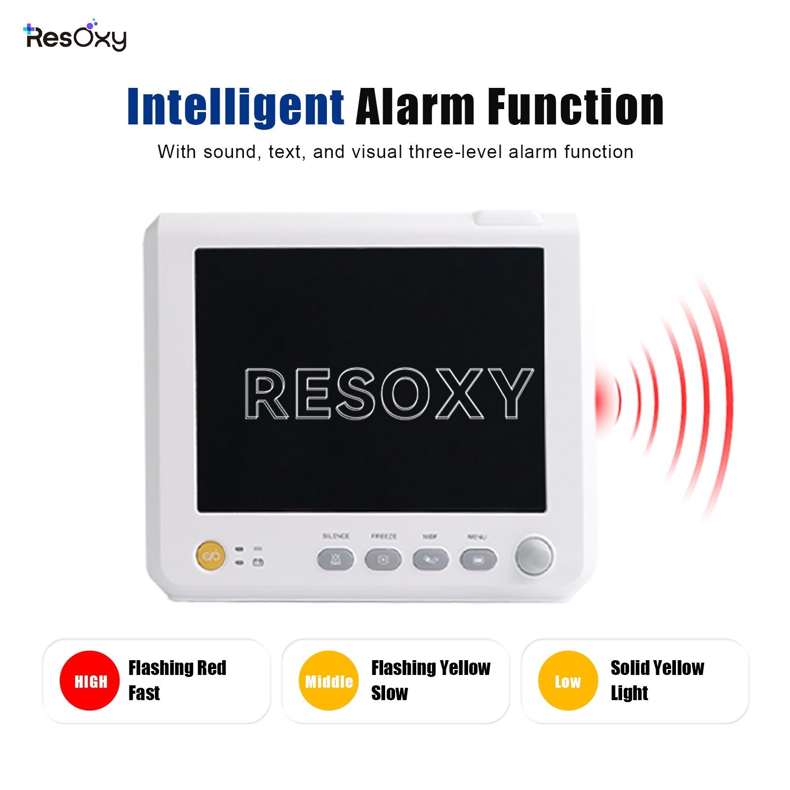 8" Handheld Portable Patient Monitor Vital Signs ECG TEMP Multi-parameter