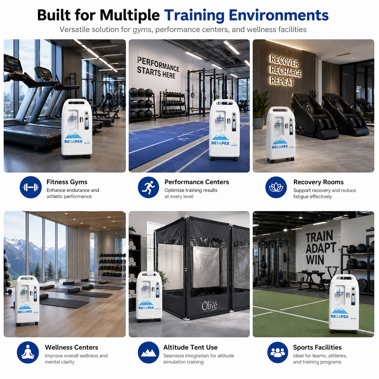 Resapex Altitude Training System Machine Altitude Generator Set Athelete Mask US