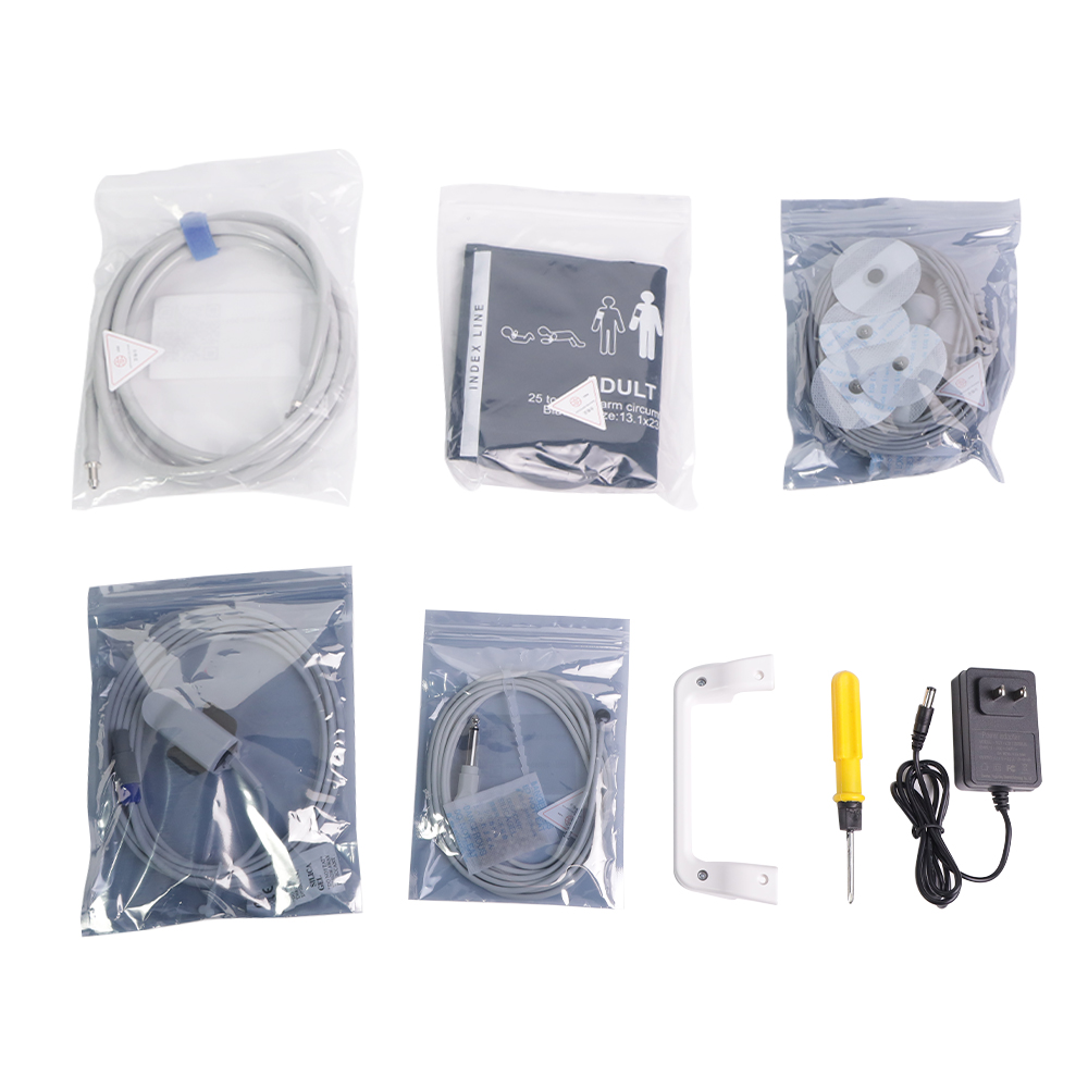 8" Handheld Portable Patient Monitor Vital Signs ECG TEMP Multi-parameter