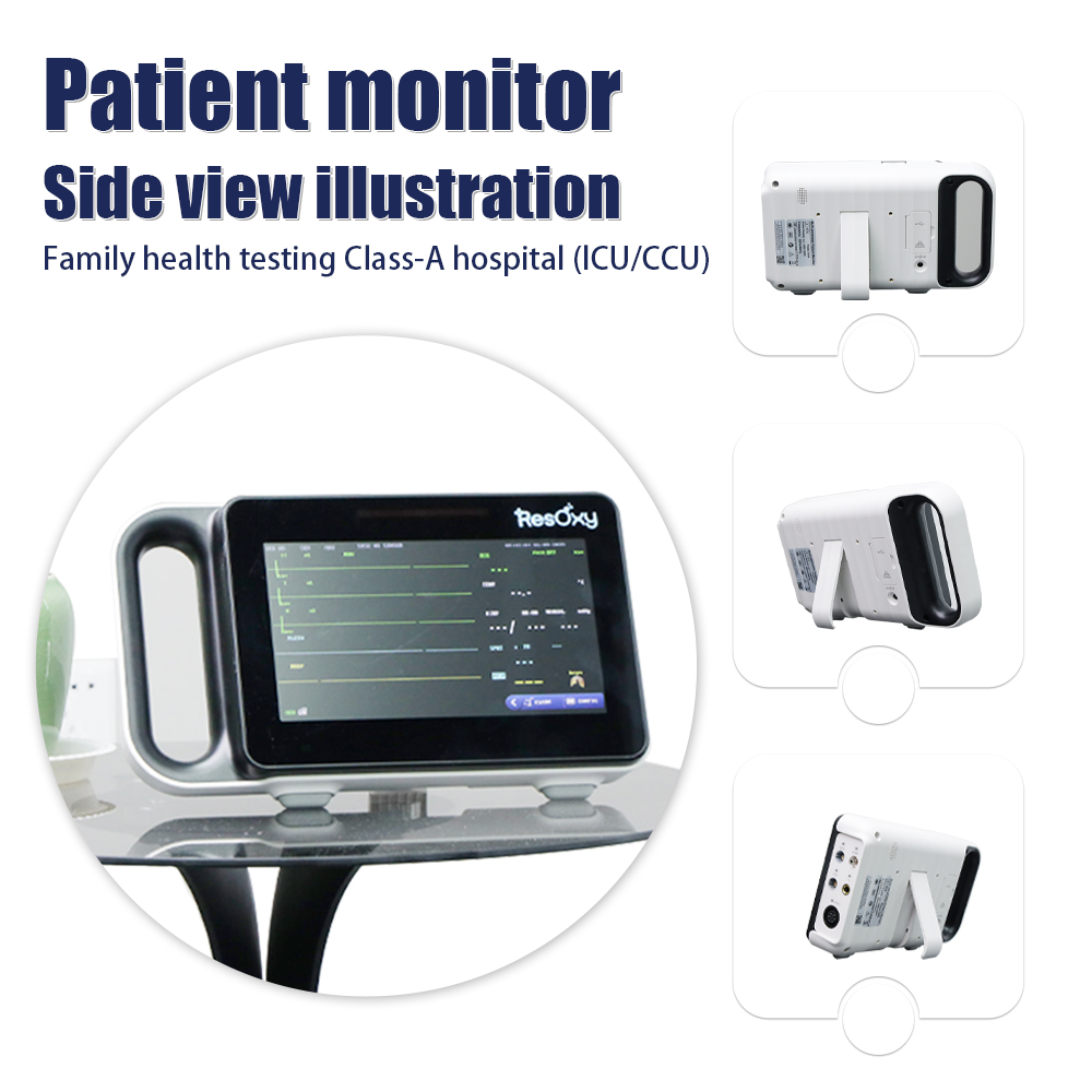 7" Portable Patient Vital Signs Monitor ECG/NIBP/TEMP/RESP/SPO2/PR Handheld