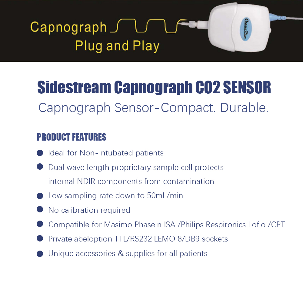 Sidestream EtCO2 Loflo Module End Tidal CO2 With Patient Monitoring Equipment
