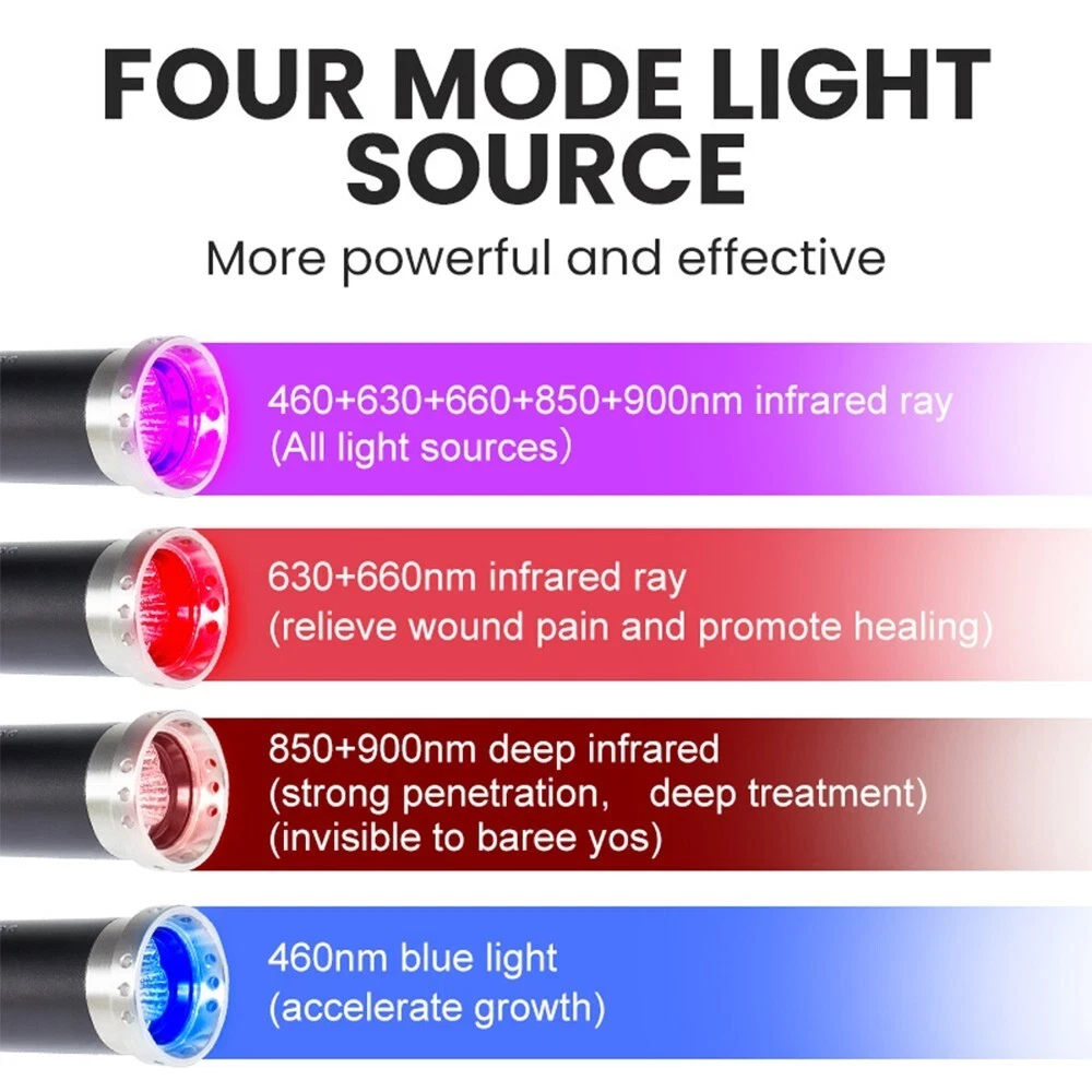 Red Light Therapy Device Pain Relief 460/600/660/850/900nm Treat mouth ulcers