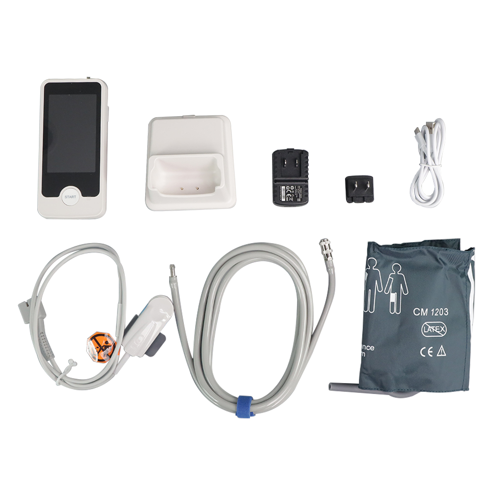 4''-Portable Patient Monitor Vital Signs-SPO2,NIBP Handheld Patient Monitor