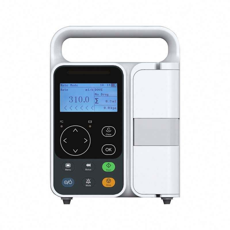 Medical Infusion Pump 1-1200ml/h Adjustable, LCD, Built-in Battery, Alarms