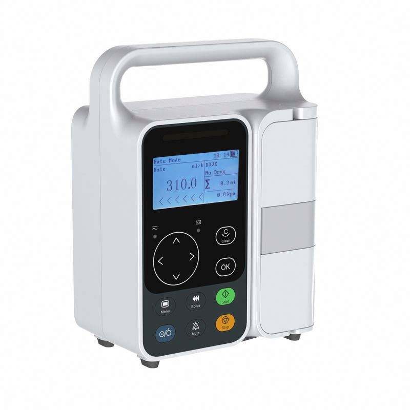 Medical Infusion Pump 1-1200ml/h Adjustable, LCD, Built-in Battery, Alarms