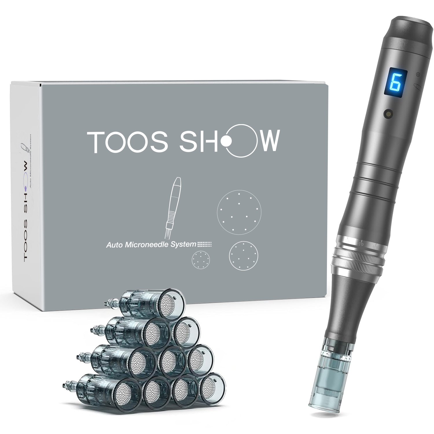 M8 Microneedling Pen Derma Micro Needle Pen 6 Speed with 10 Cartridges Kit