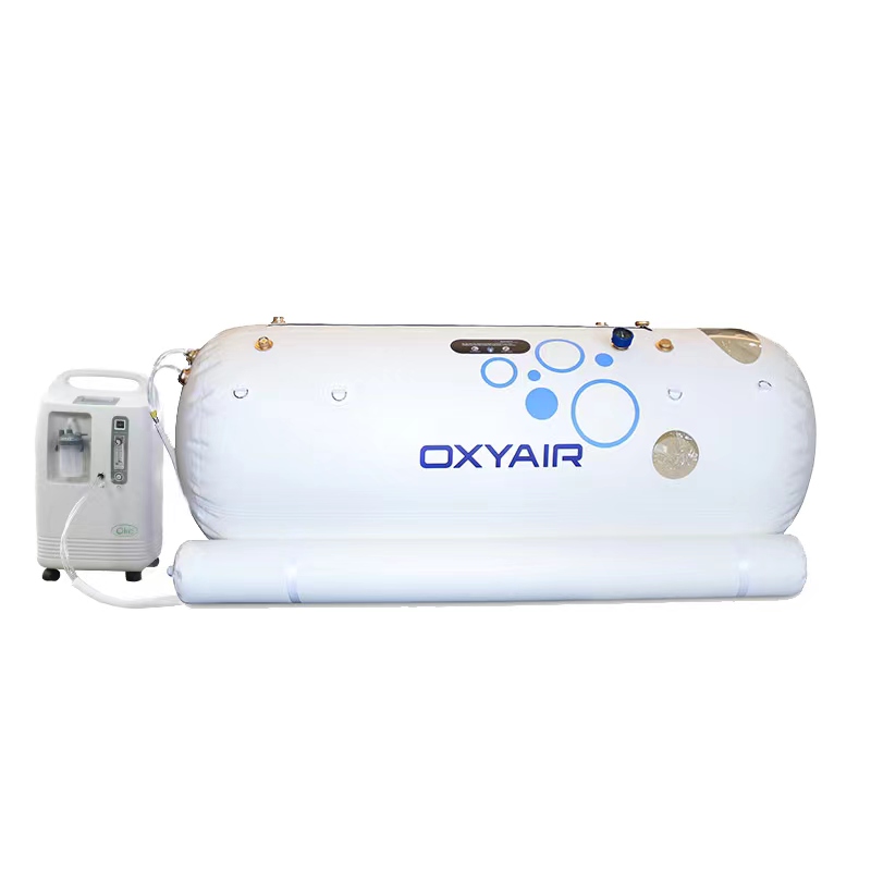 Olive 1.5ATA Soft-shell Lying Type Hyperbaric Chamber with Inner Metal Frame and Air cooler machine by Air door to door service