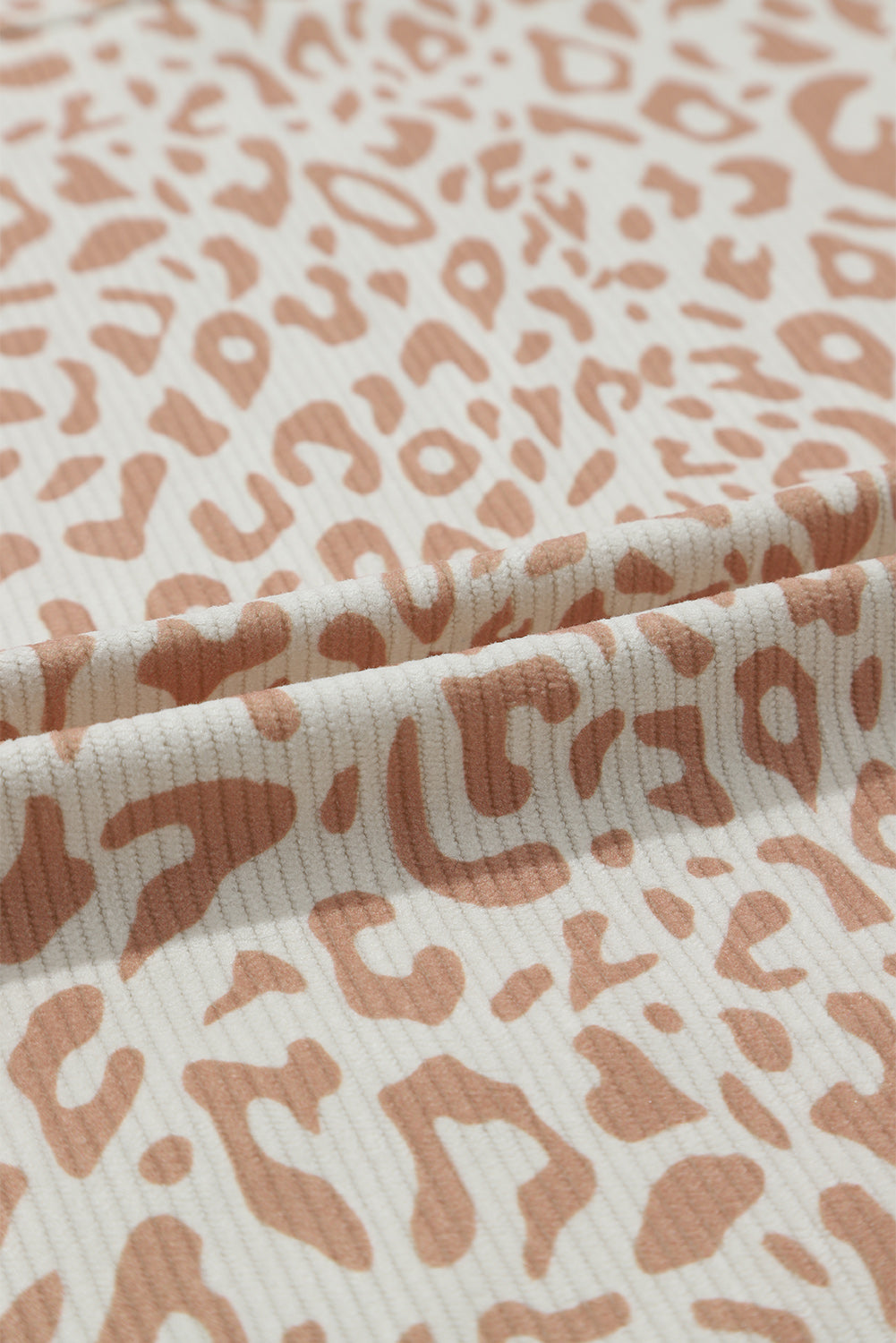Leopard Corduroy Button Up Shirt-yoyobikini