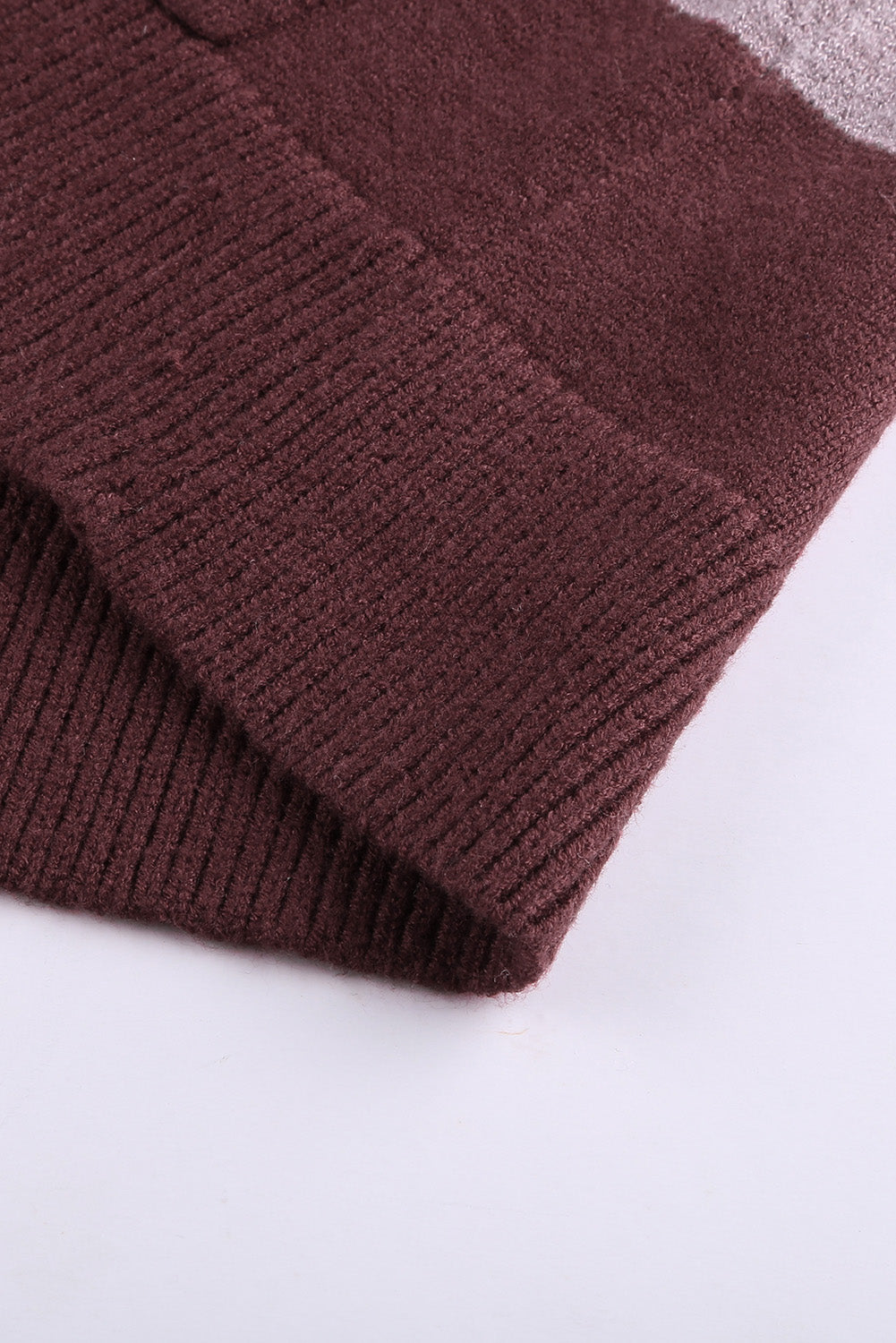 Open Front Colorblock Cardigan with Pockets-yoyobikini