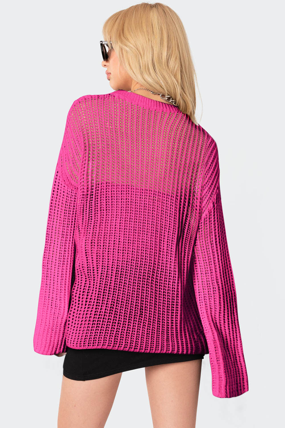 Rose Seeing Stars Oversized Sweater-yoyobikini