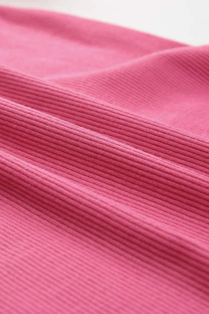 Rose Ribbed Off Shoulder Feather Cuff Bodycon Dress-yoyobikini