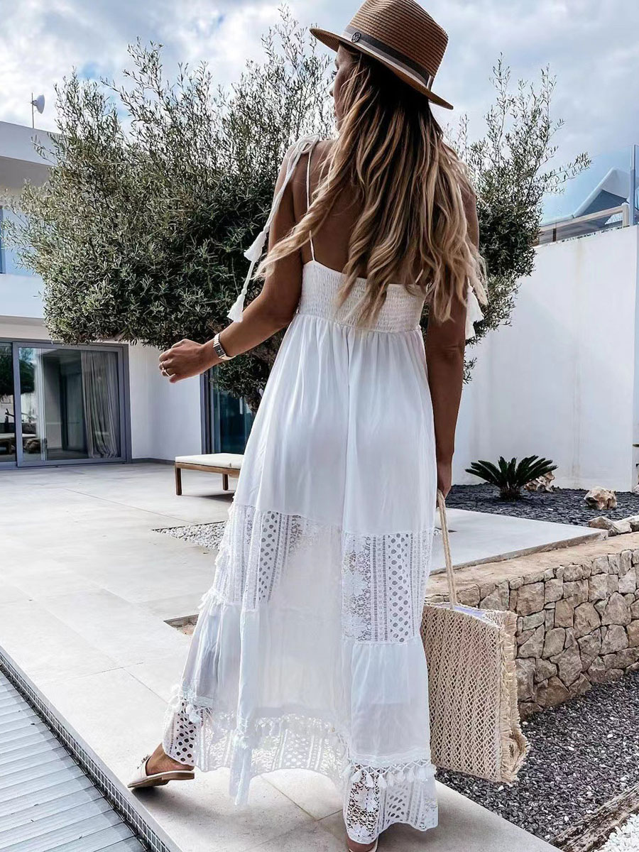 V-Neck Maxi Dress Floor Length Dress