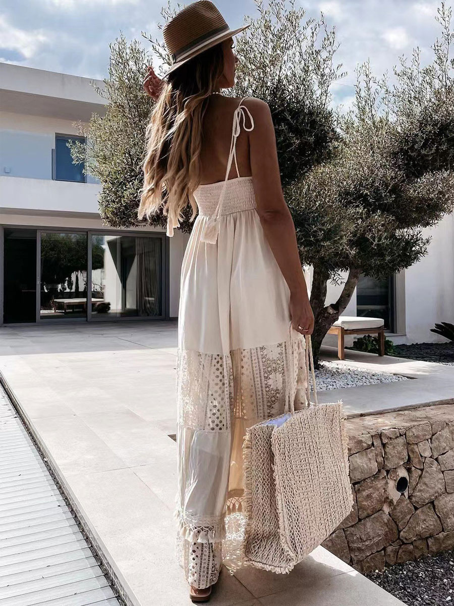 V-Neck Maxi Dress Floor Length Dress