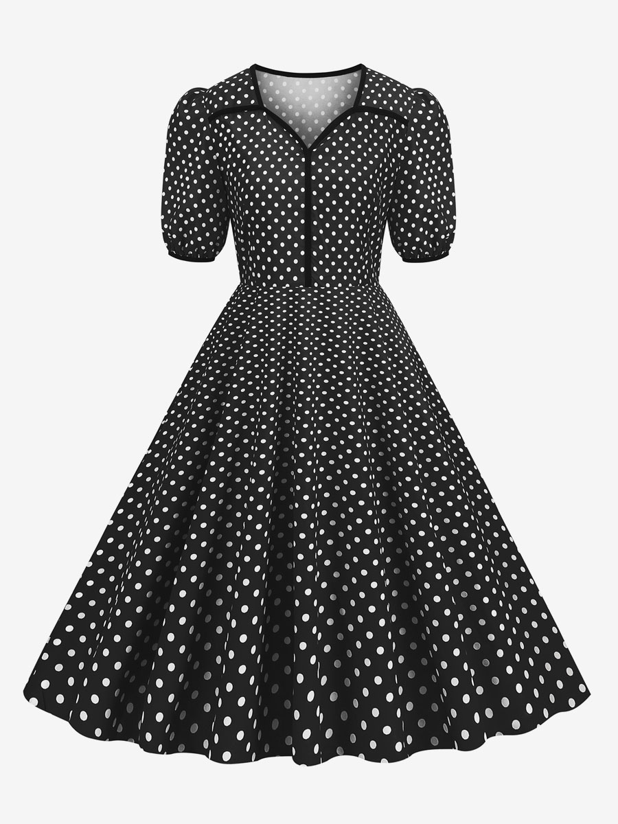 Retro Dress 1950s Audrey Hepburn Style Pink Short Sleeves Sweetheart Neck Swing Dress