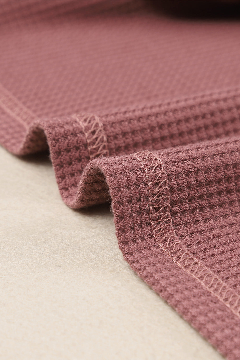 Square Neck Puff Sleeve Waffle Knit Top-yoyobikini
