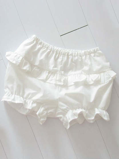 Light Blue Lolita Bloomers Ruffles Cotton Lolita Shorts For Women