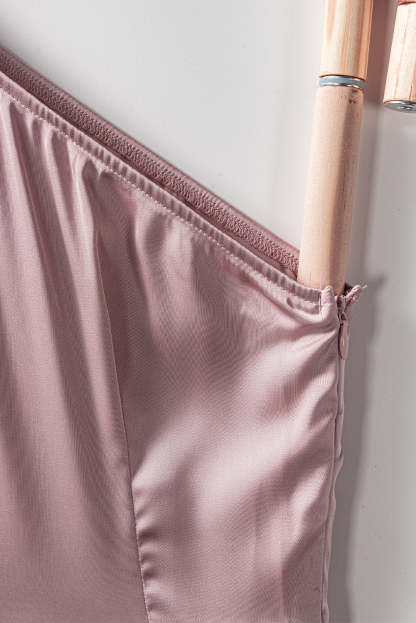 Pink Asymmetric One-shoulder Ruffle Cocktail Party Dress-yoyobikini