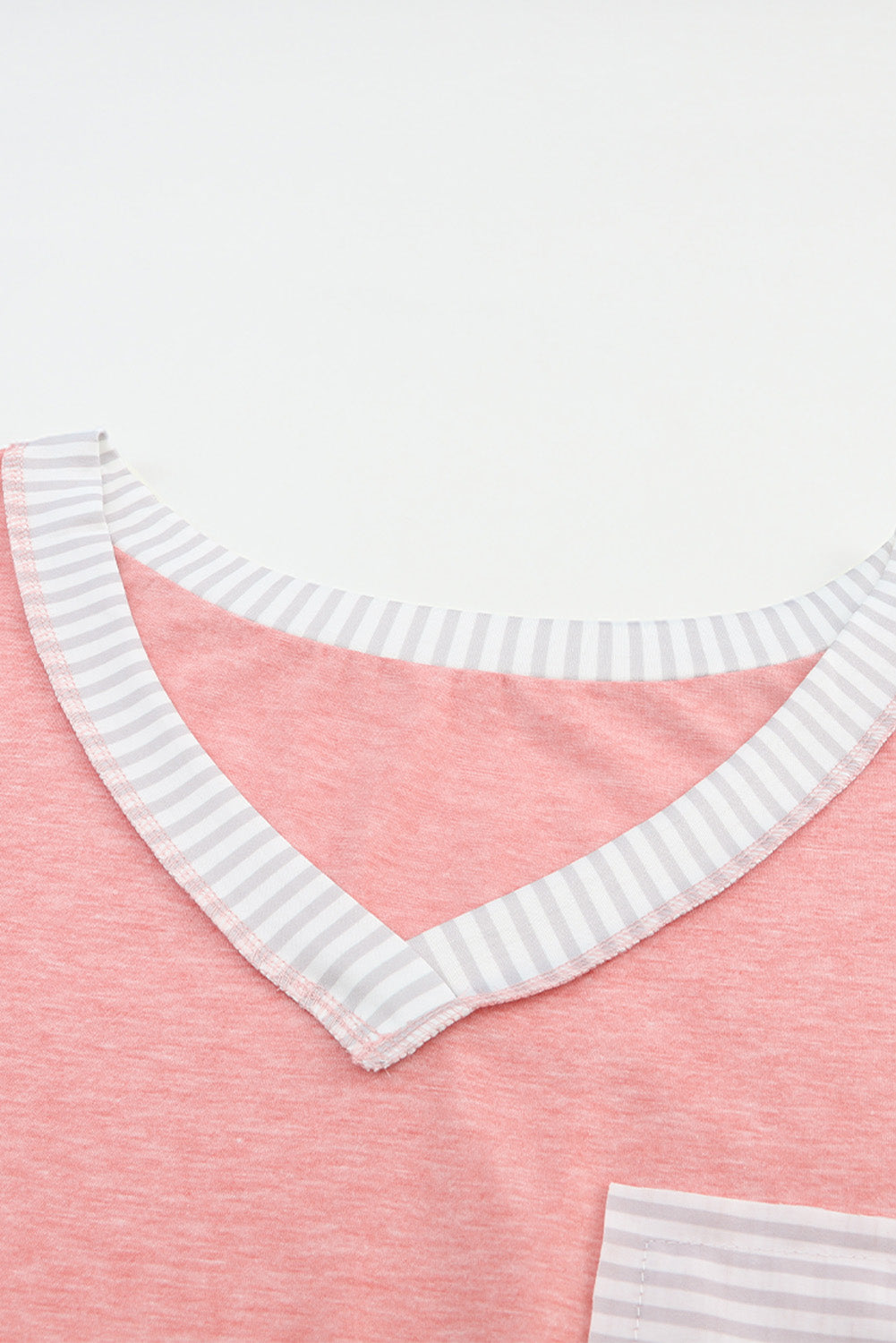 Striped Color Block Splicing Long Sleeve T Shirt-yoyobikini