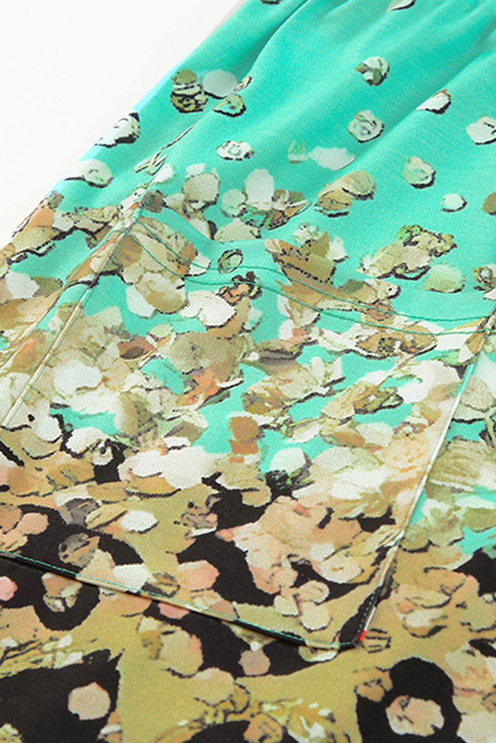 Green Shiny Leopard Print Drawstring Strappy Dress-yoyobikini