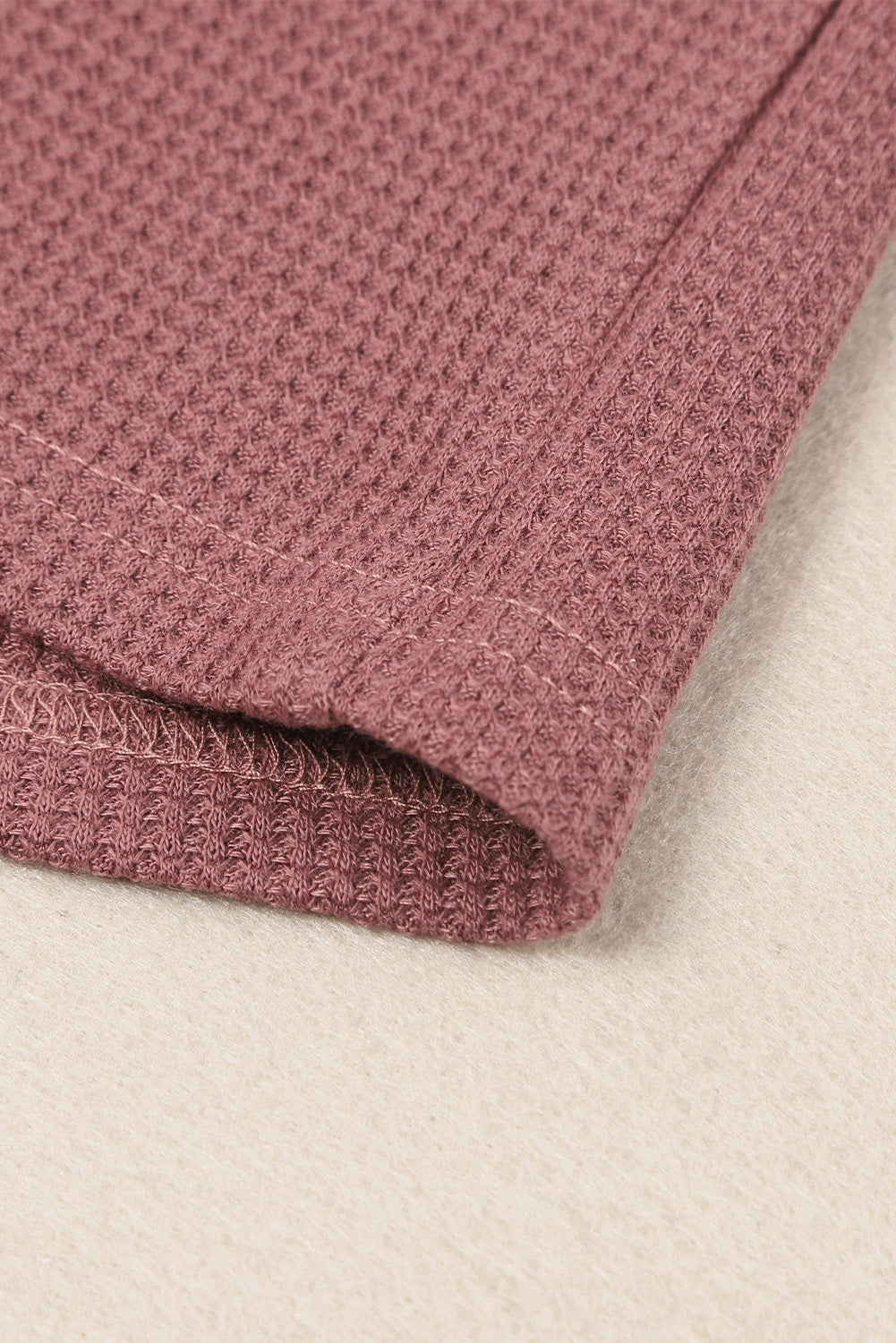 Square Neck Puff Sleeve Waffle Knit Top-yoyobikini
