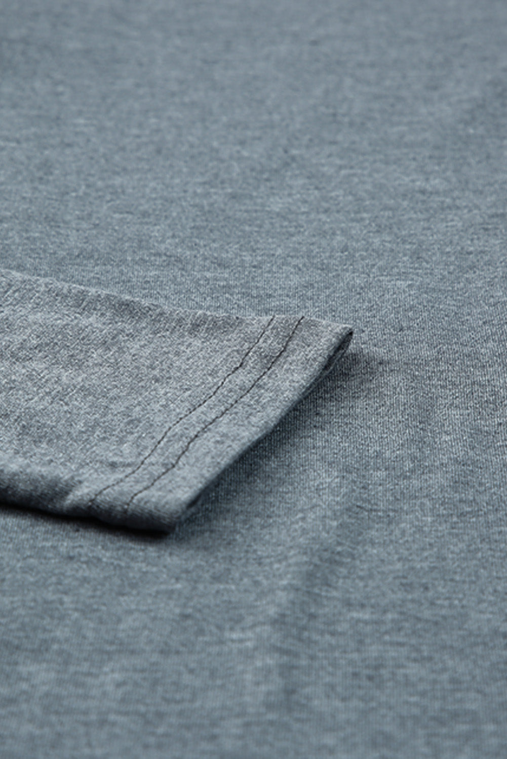 Gray Strappy Neck Detail Long Sleeve Top-yoyobikini