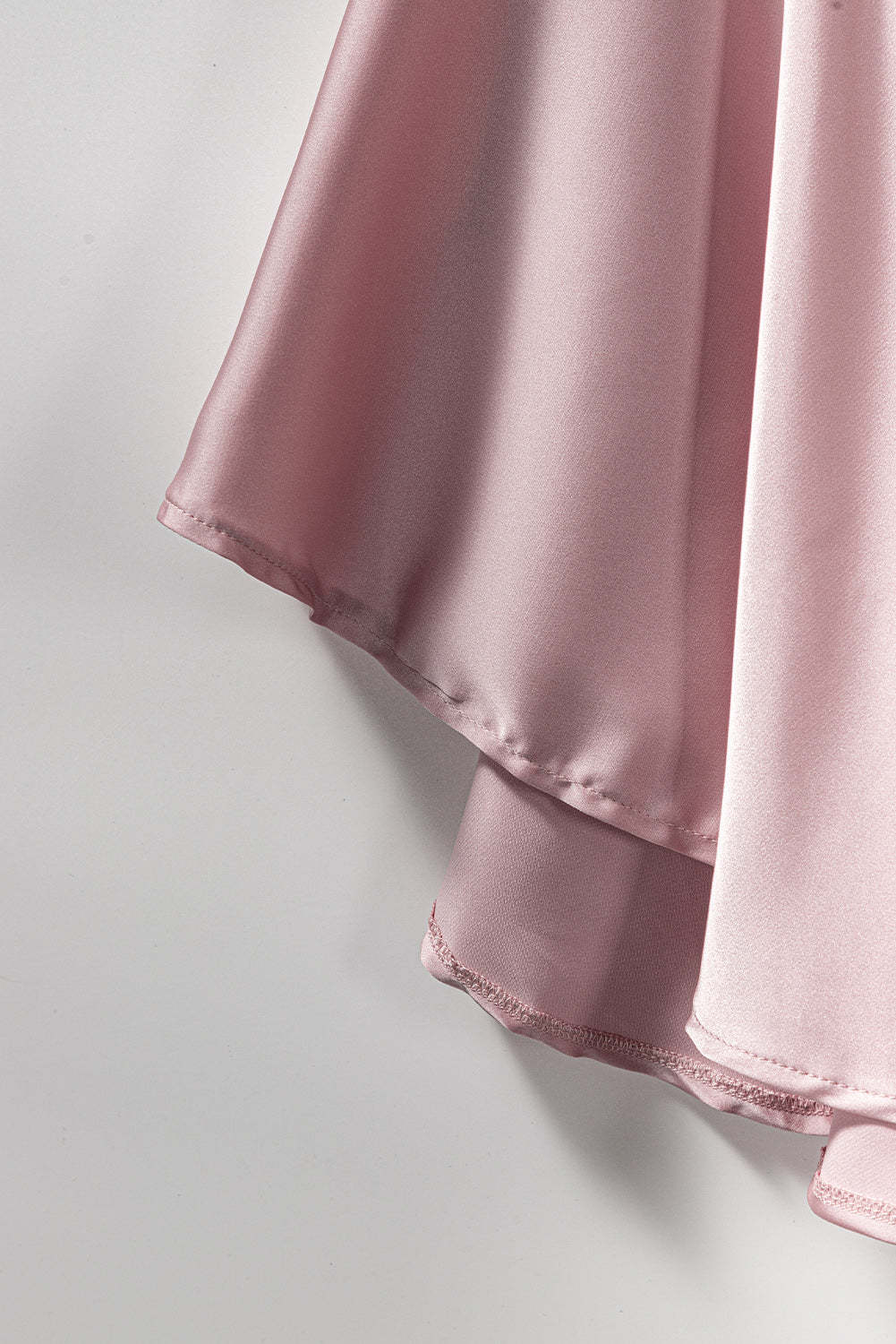 Pink Asymmetric One-shoulder Ruffle Cocktail Party Dress-yoyobikini