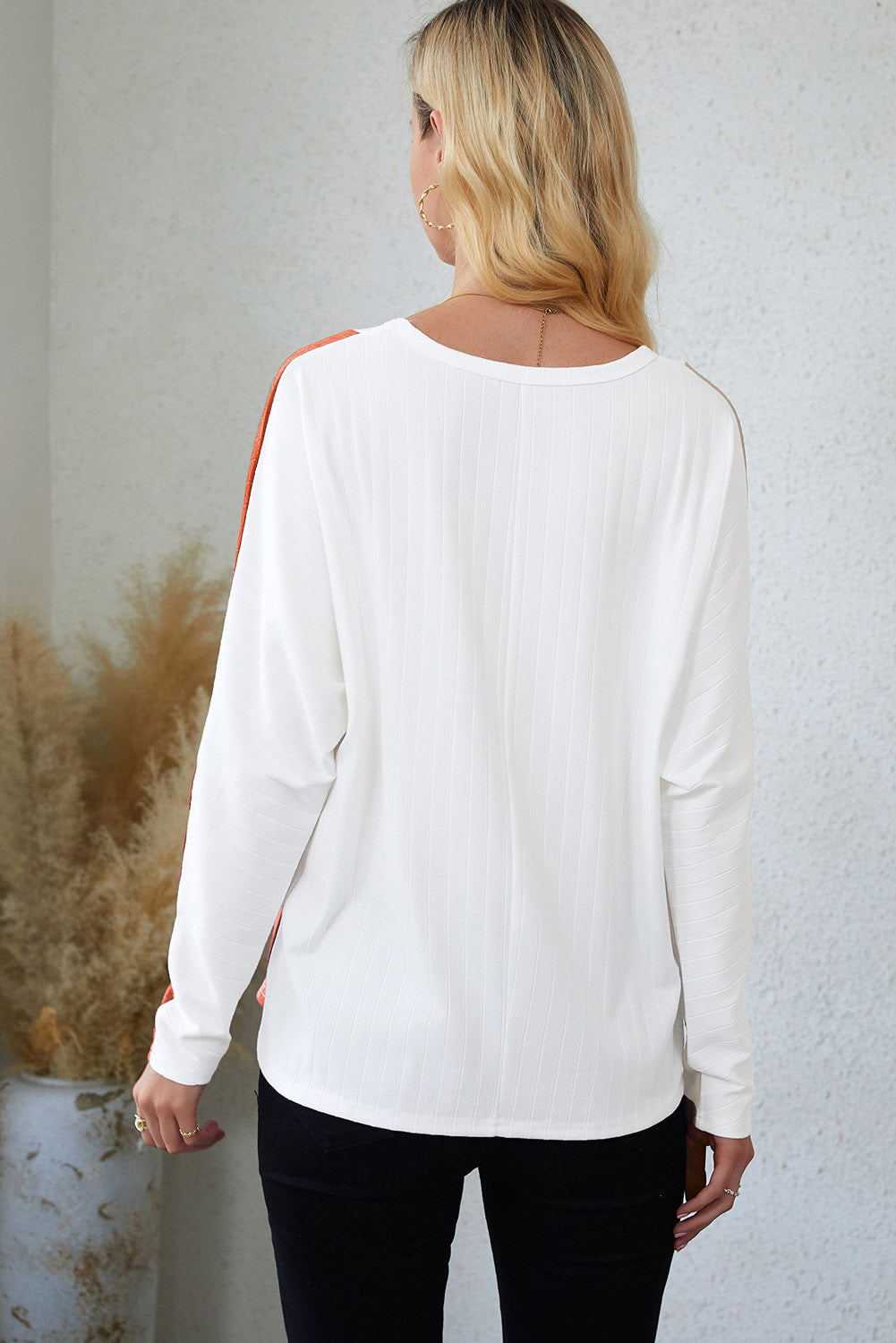 Apricot Colorblock Dolman Knit Top-yoyobikini