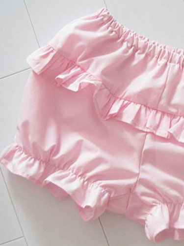 Light Blue Lolita Bloomers Ruffles Cotton Lolita Shorts For Women