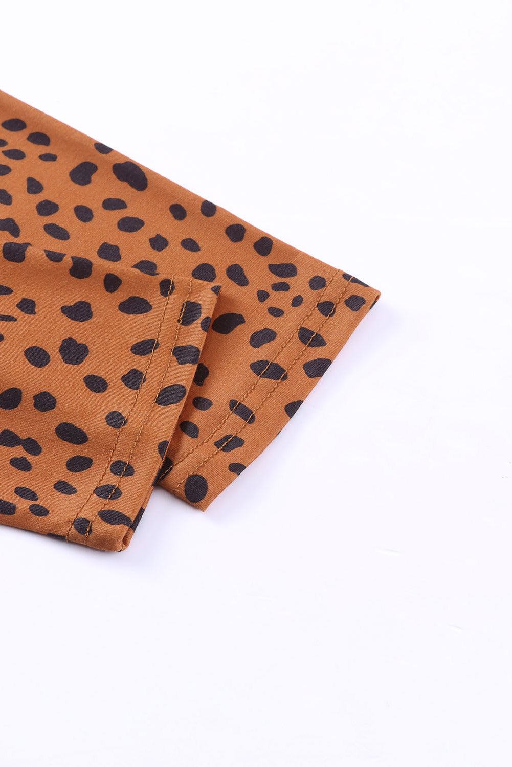 Brown Leopard Long Sleeve Babydoll Dress-yoyobikini