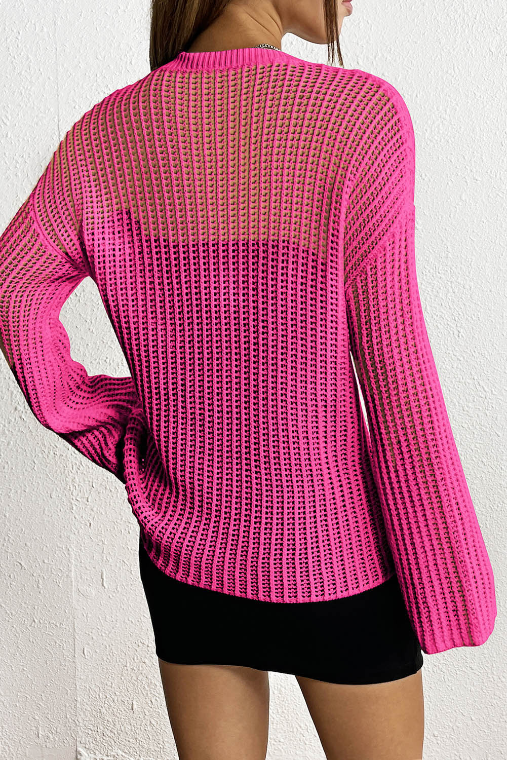 Rose Seeing Stars Oversized Sweater-yoyobikini