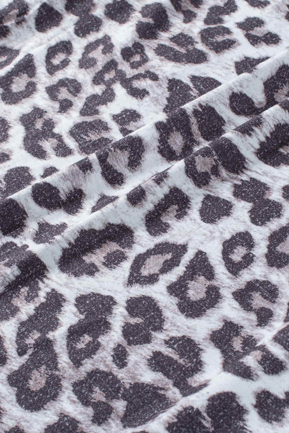 Rose Tie Dye Leopard Patchwork Pocket V Neck Top-yoyobikini