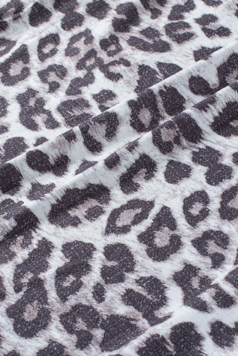 Rose Tie Dye Leopard Patchwork Pocket V Neck Top-yoyobikini