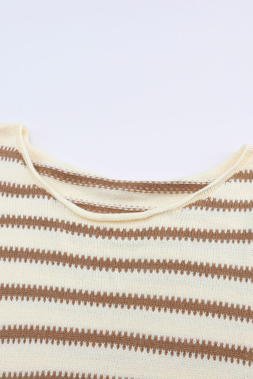 Yellow Striped Drop Shoulder Oversized Sweater-yoyobikini