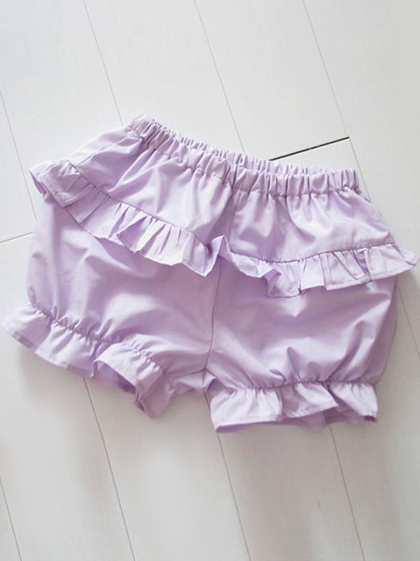 Light Blue Lolita Bloomers Ruffles Cotton Lolita Shorts For Women