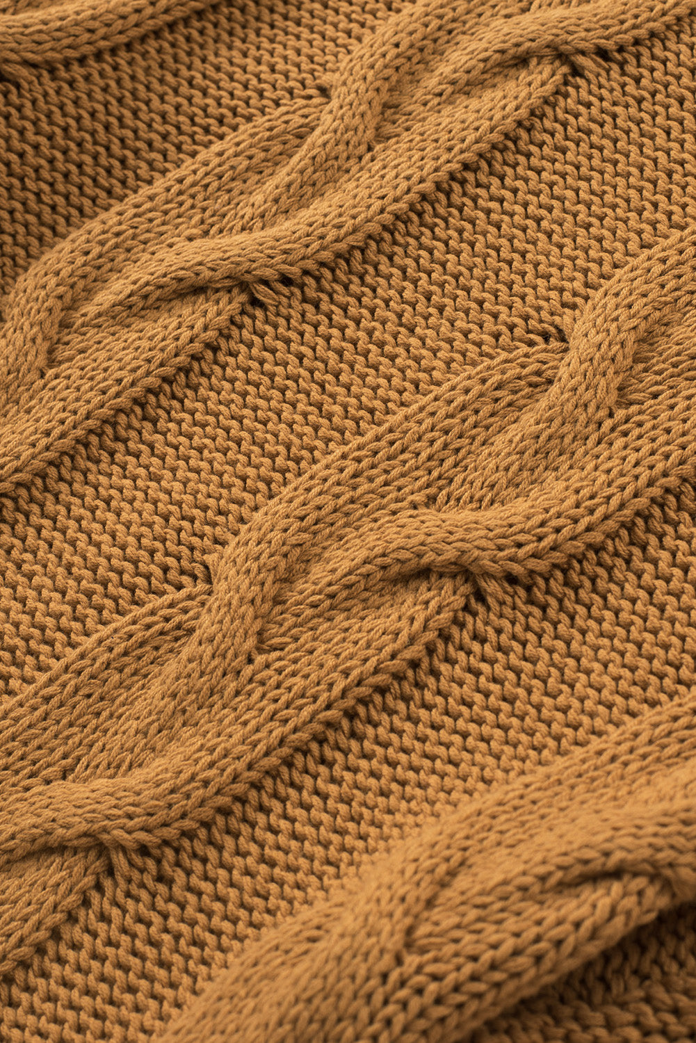 Cuddle Weather Cable Knit Handmade Turtleneck Sweater-yoyobikini