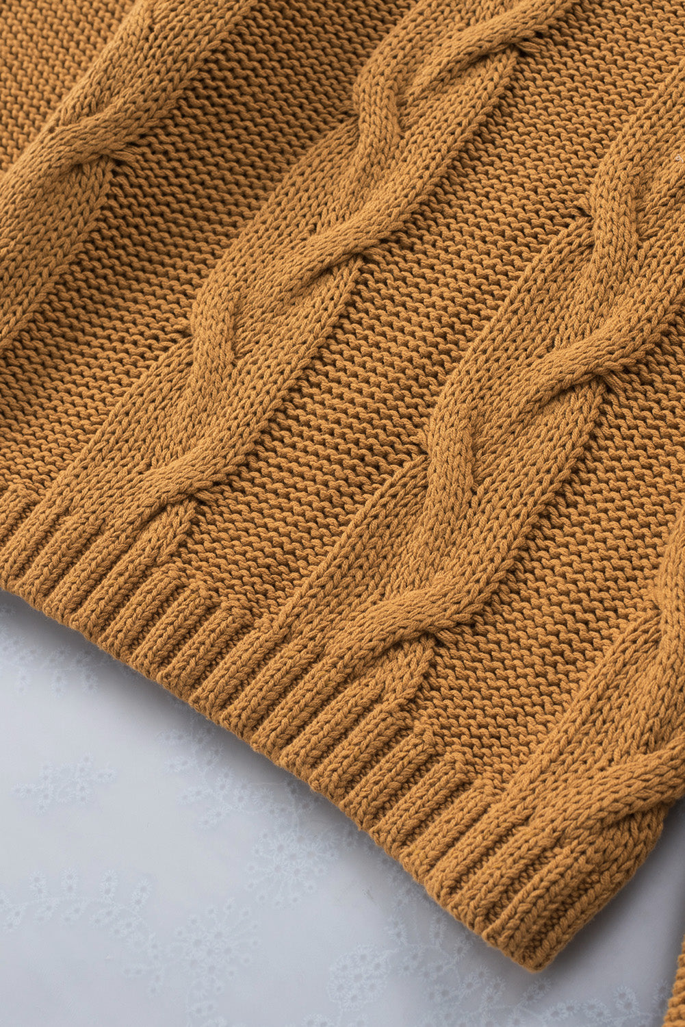Cuddle Weather Cable Knit Handmade Turtleneck Sweater-yoyobikini