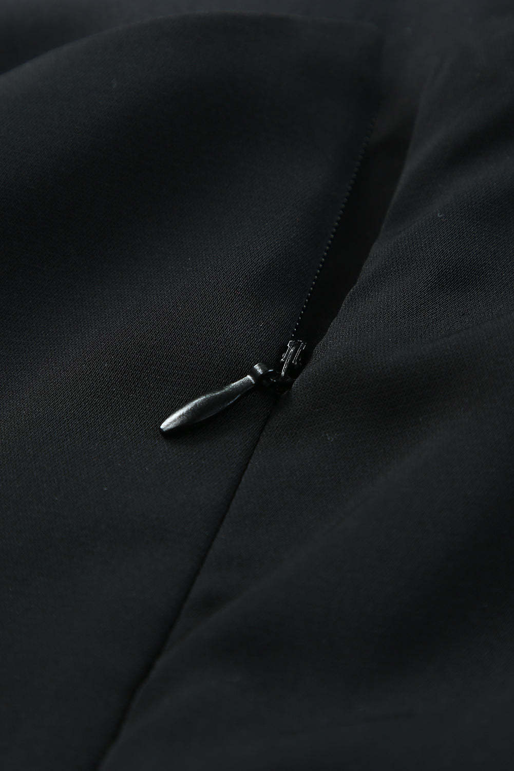 Black Single Short Sleeve Ruched Bodycon Dress-yoyobikini