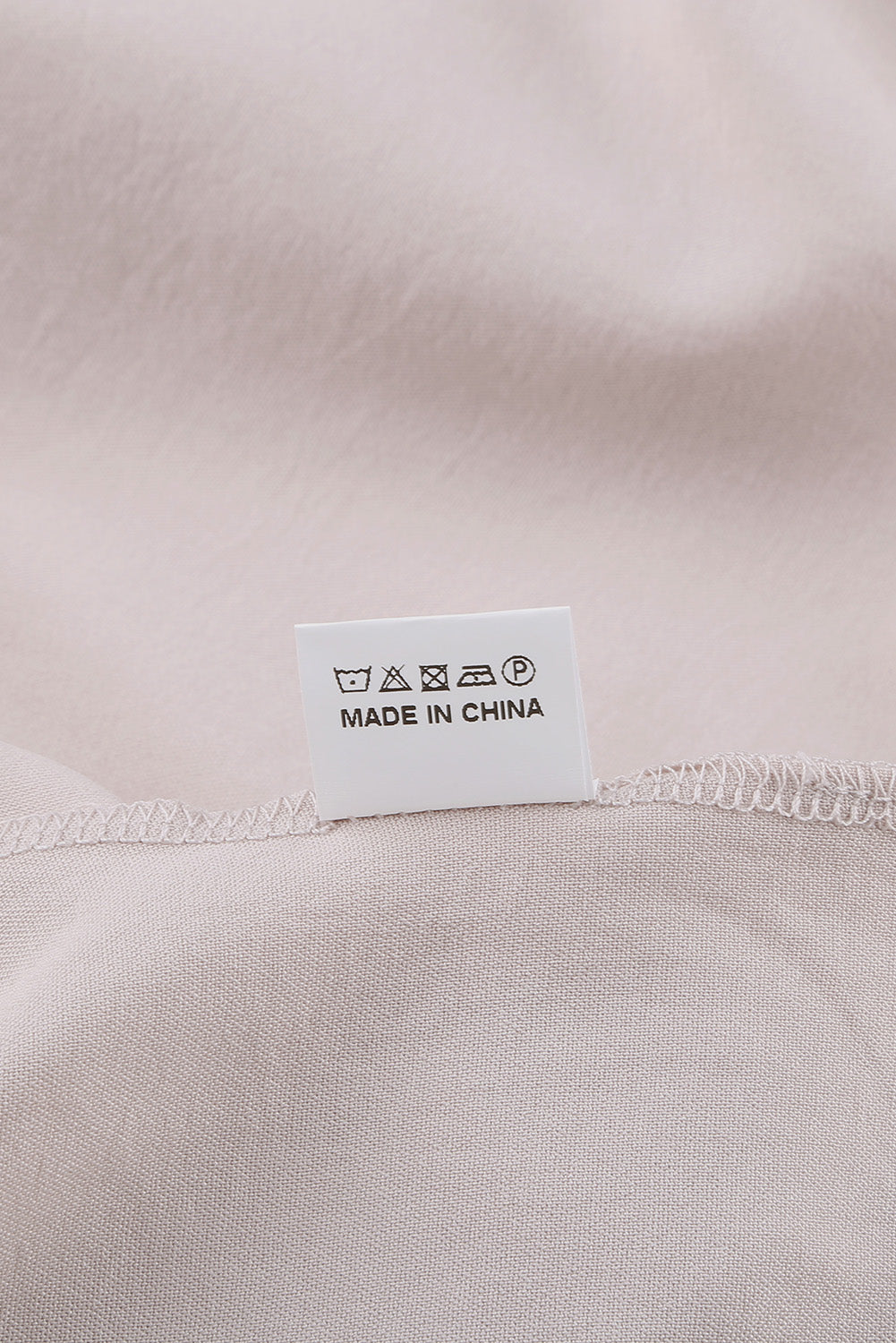 Apricot V Neck 3/4 Sleeve High Low Hem Shirt-yoyobikini
