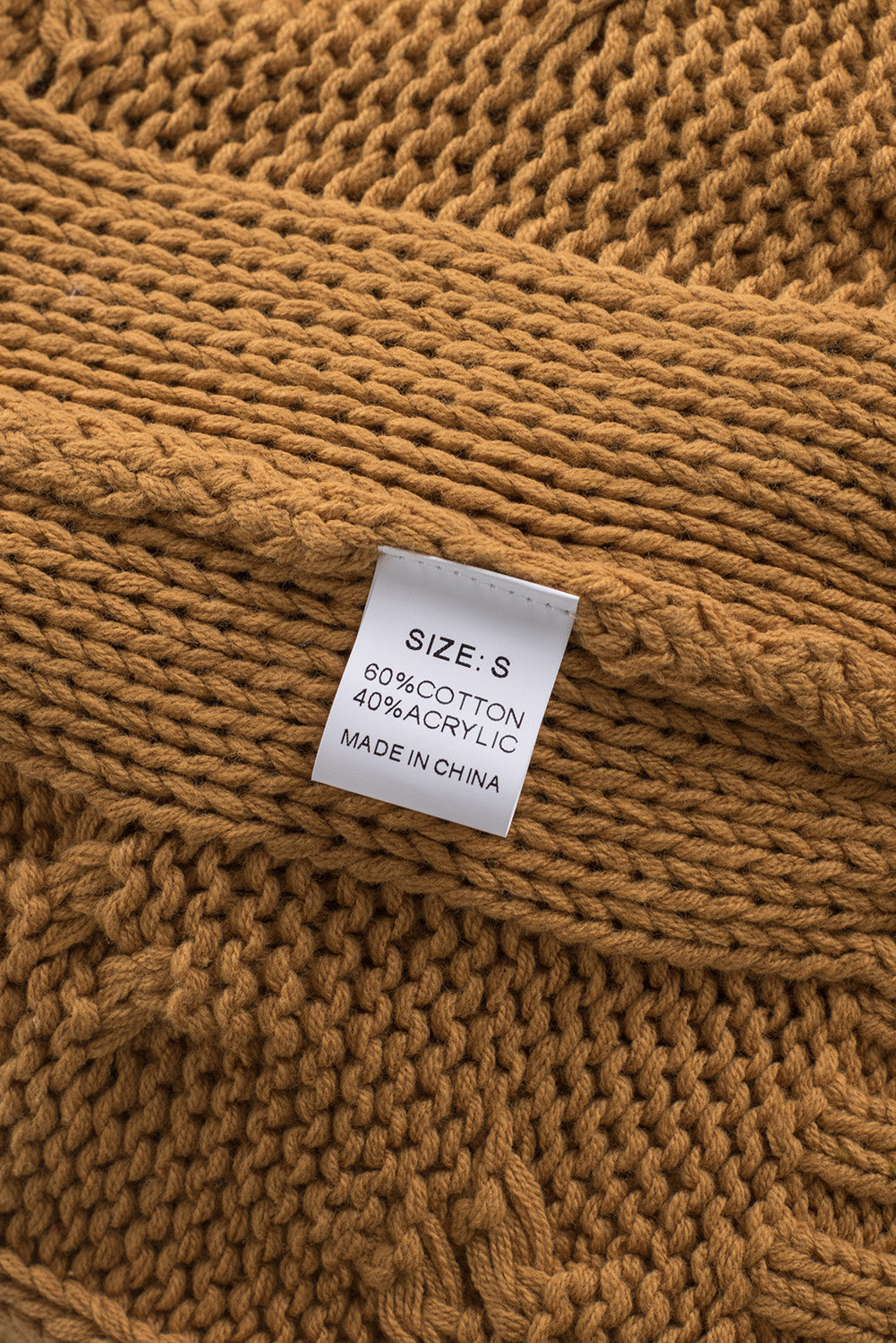 Cuddle Weather Cable Knit Handmade Turtleneck Sweater-yoyobikini