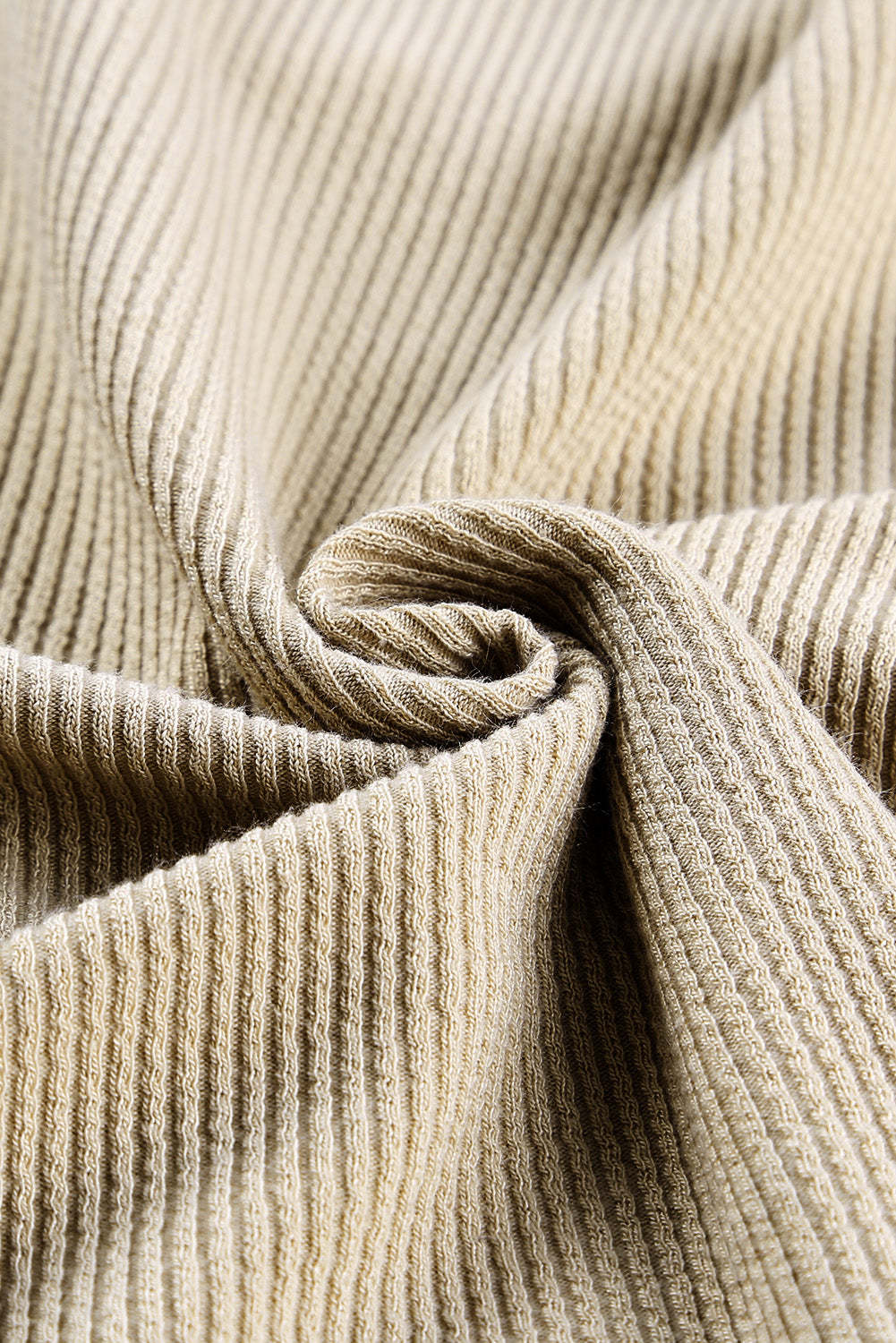 Apricot Buttons Long Sleeve Knitted Bodycon Dress-yoyobikini