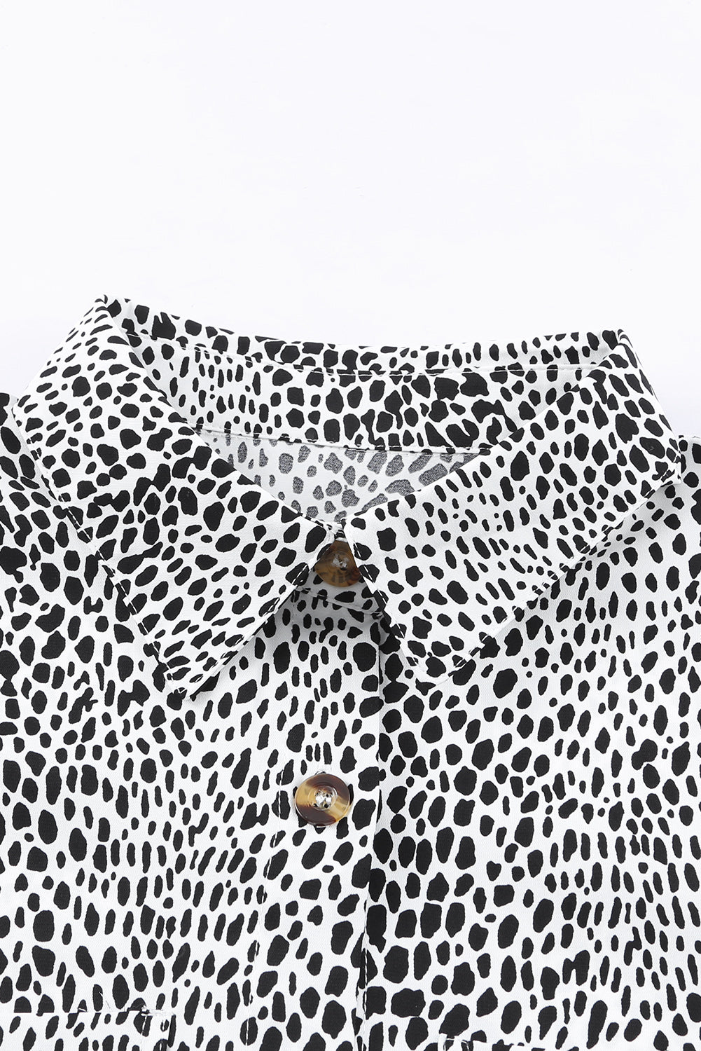 Long Sleeve Leopard Animal Print Shirt Dress-yoyobikini