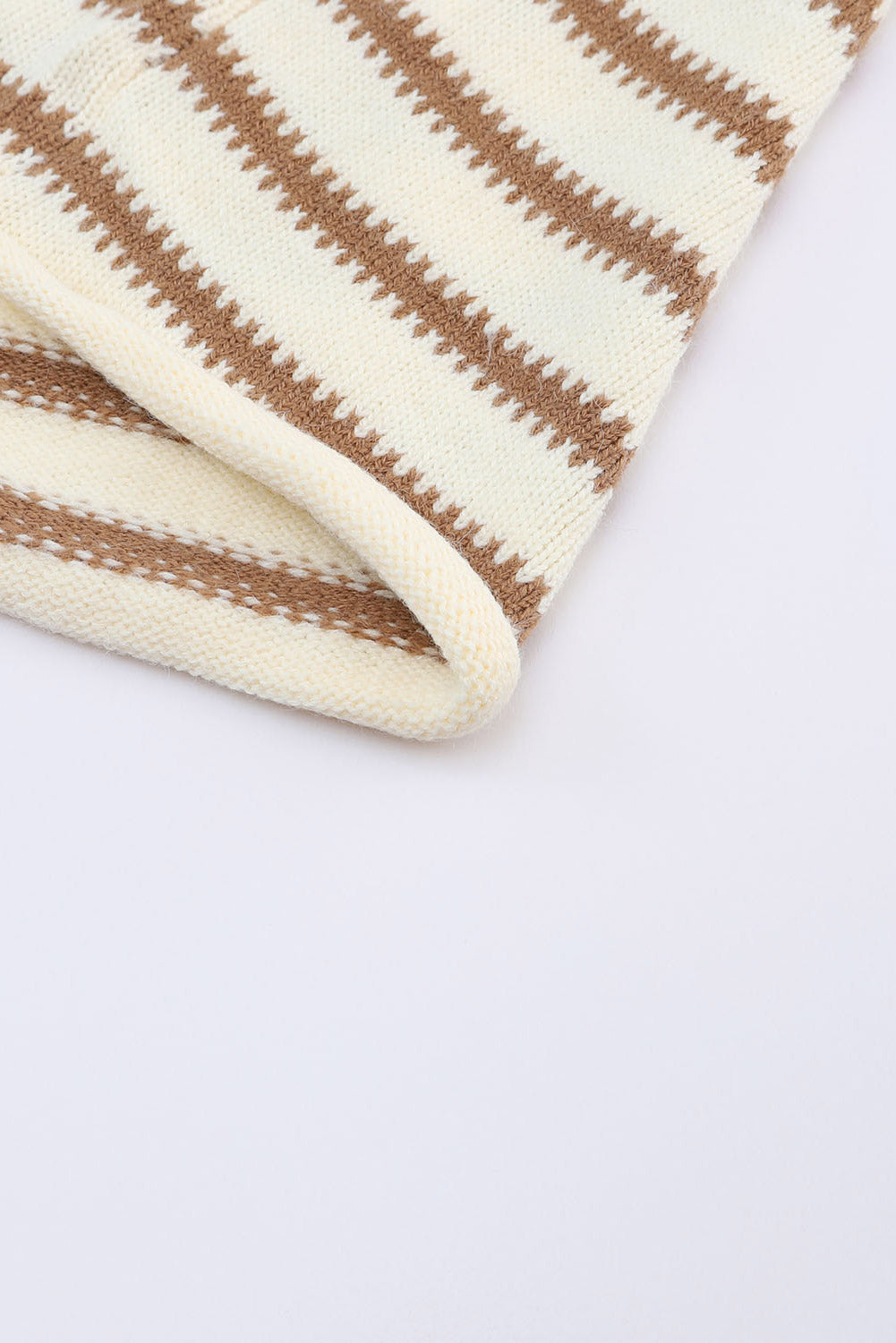 Yellow Striped Drop Shoulder Oversized Sweater-yoyobikini