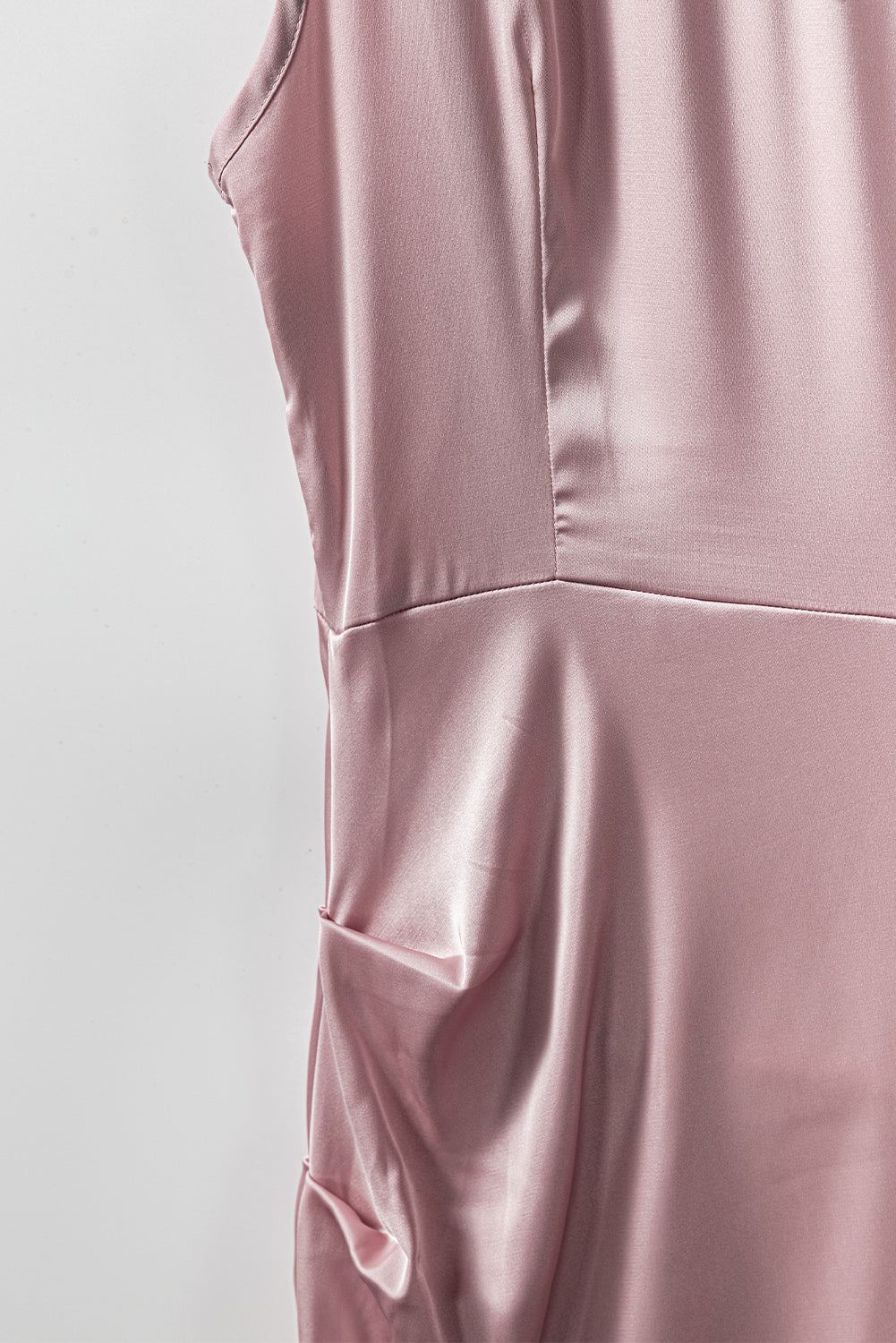 Pink Asymmetric One-shoulder Ruffle Cocktail Party Dress-yoyobikini