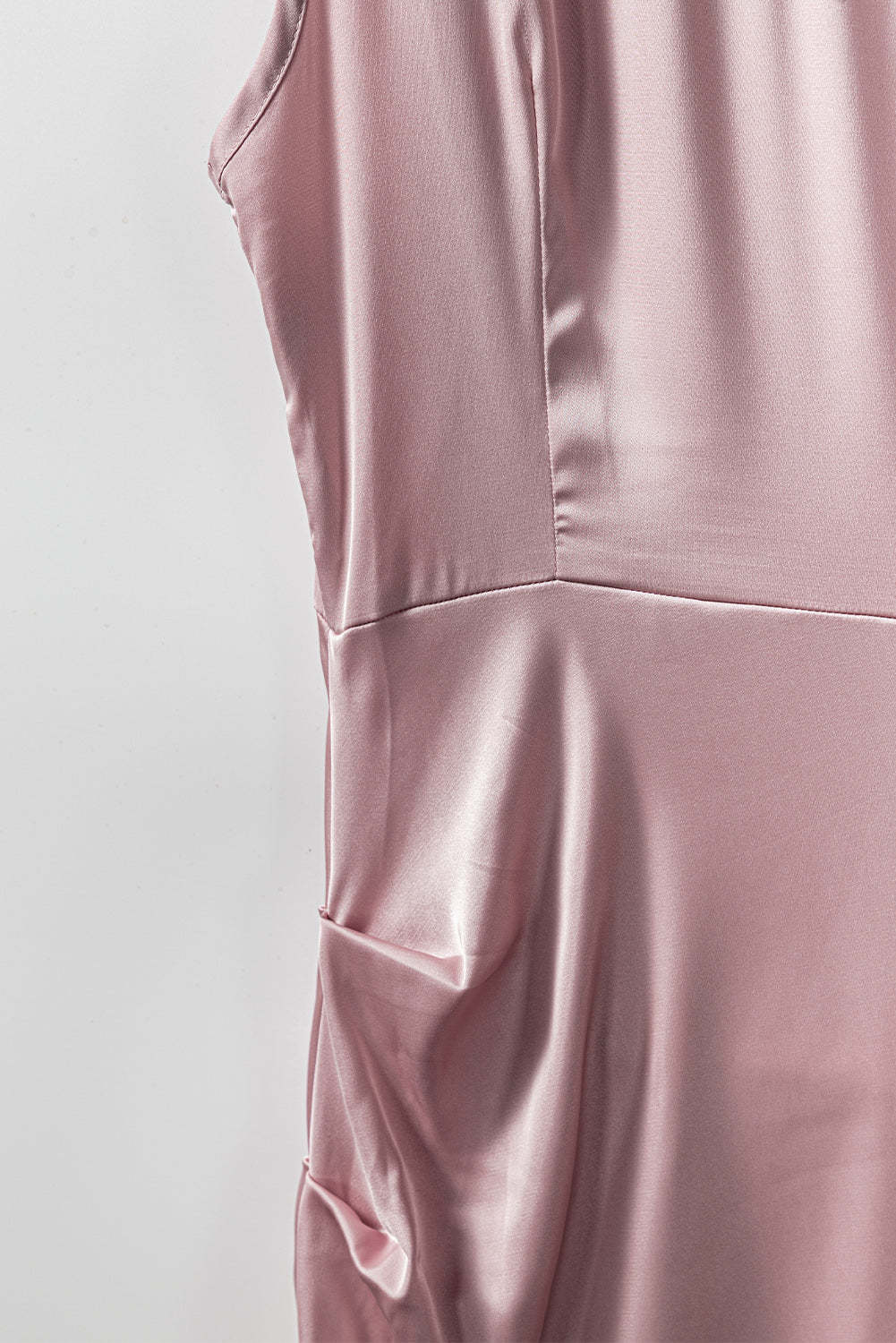 Pink Asymmetric One-shoulder Ruffle Cocktail Party Dress-yoyobikini